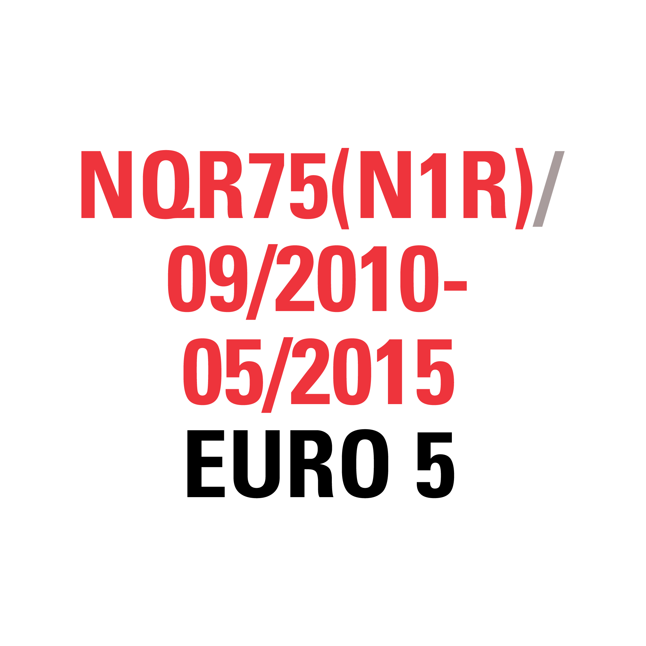 NQR75(N1R) 09/2010-05/2015 EURO 5